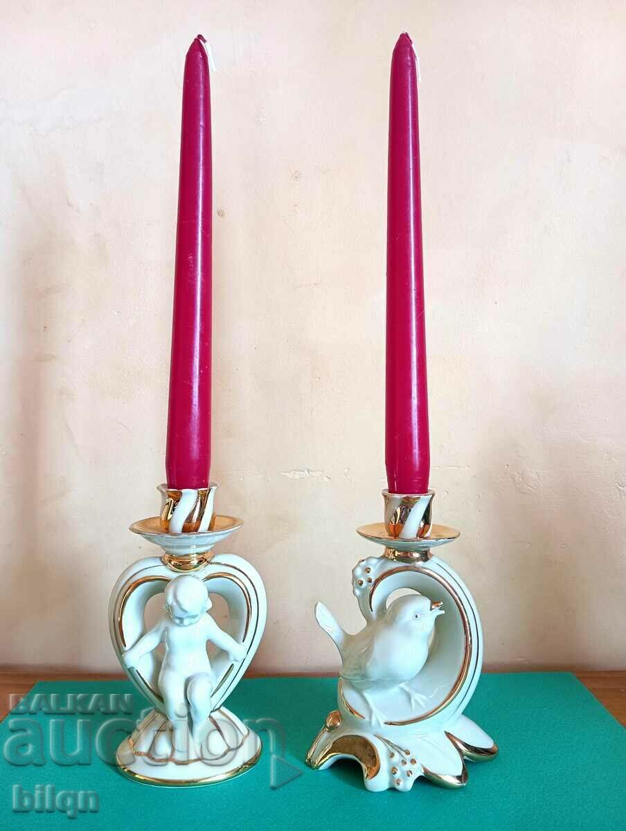 Great Porcelain Candlesticks Great Porcelain Candlesticks