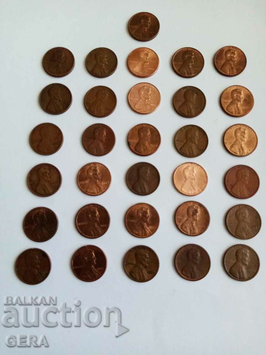 monede de cenți americani