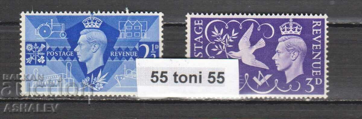 1946 Marea Britanie König Georg VI Mi 231-232 MNH