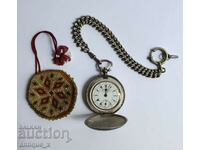 Eski Chirket-Османски сребърен джобен часовни-с кюстек
