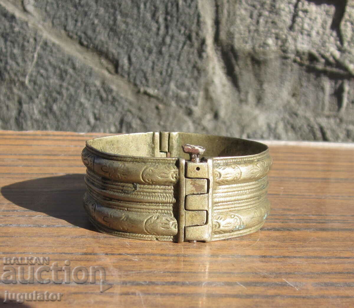 old Bulgarian folk revival silver bracelet