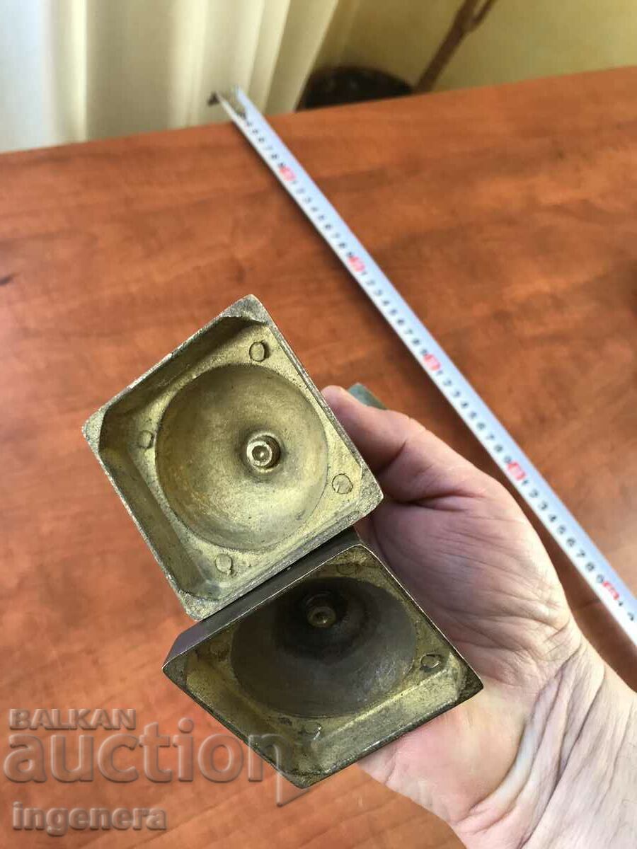 CANDLESTICK BRONZE BRASS -2 PCS. TOTAL 470 GR. - 5