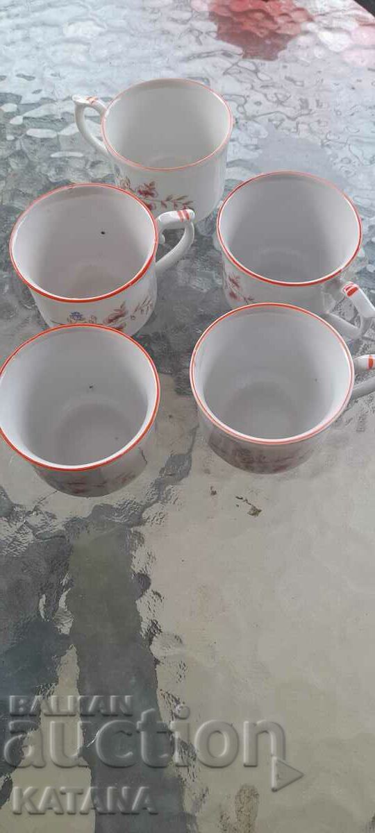 Porcelain cups 5 pieces