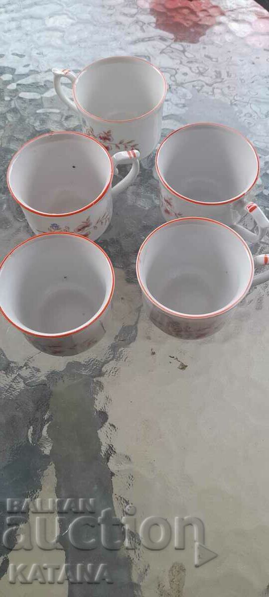 Porcelain cups 5 pieces Porcelain cups 5 pieces