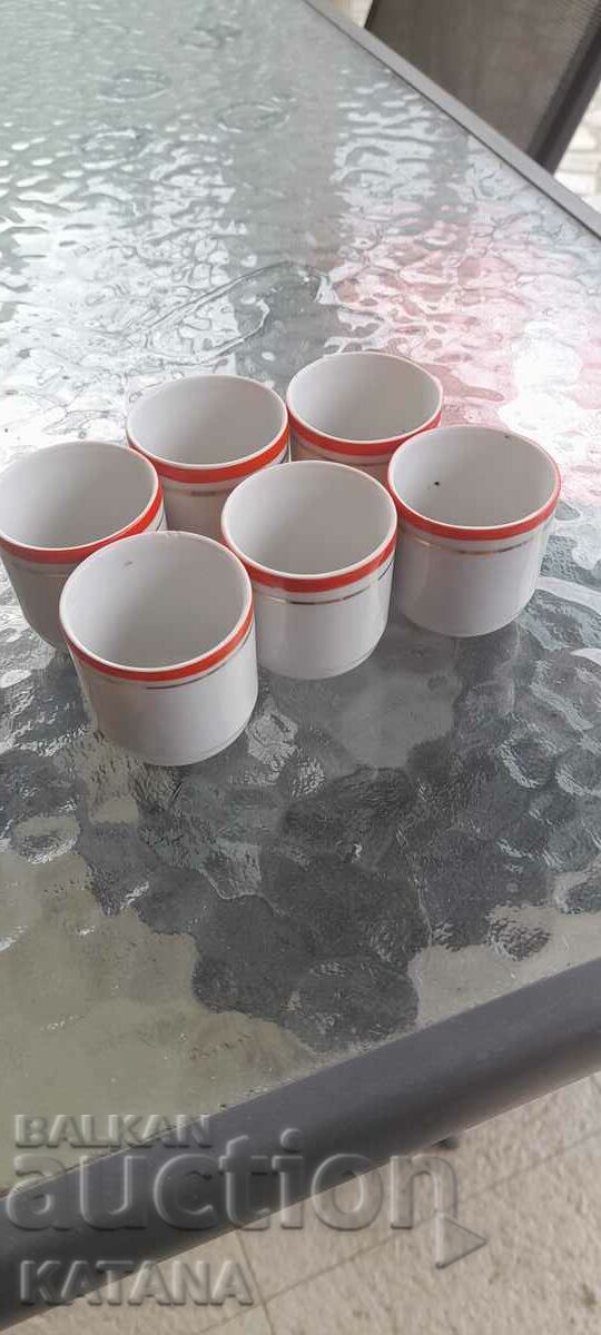 Small porcelain cups 6 pieces