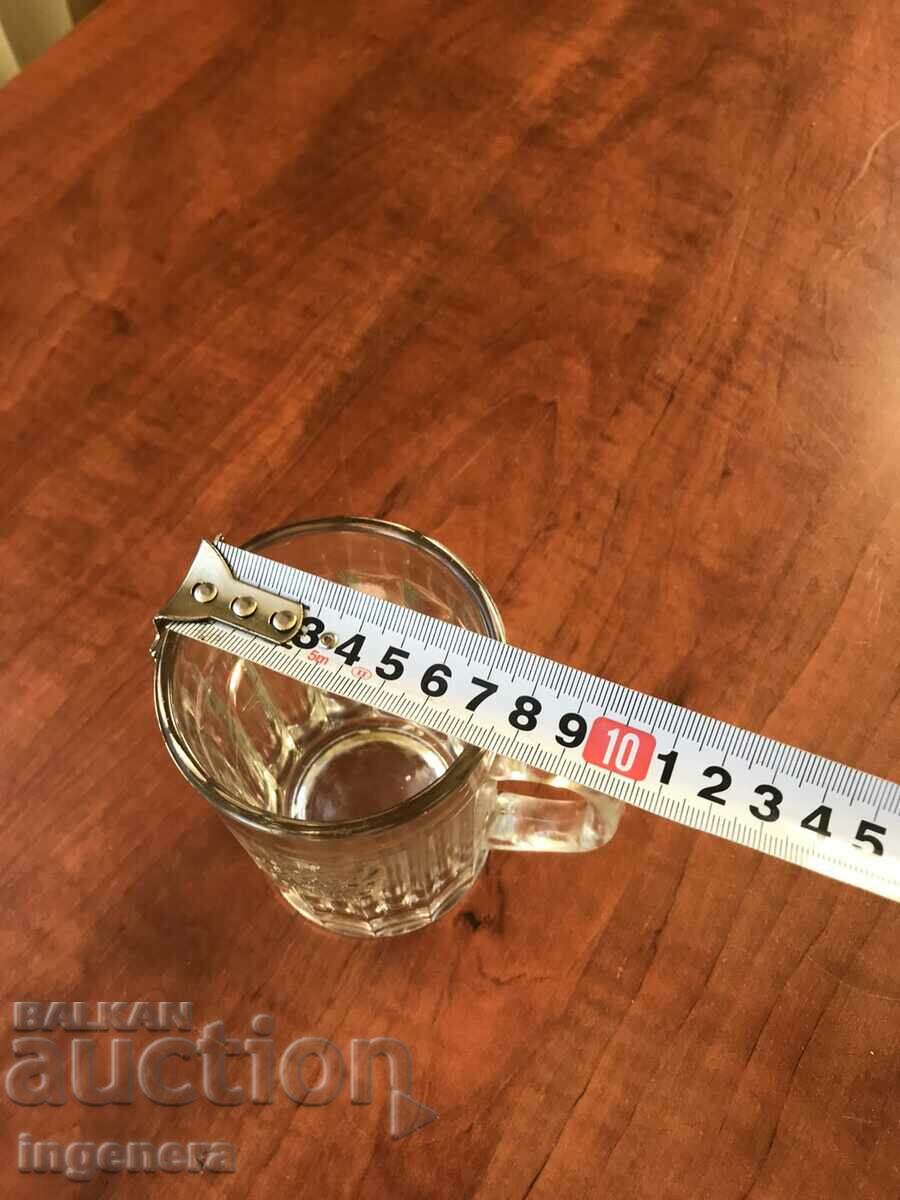 Auction MUG GLASS FOR BOZA FROM SOTSA WITH COAT OF ARMS OF VARNA-300 ML. Auction MUG GLASS FOR BOZA FROM SOTSA WITH COAT OF ARMS OF VARNA-300 ML.