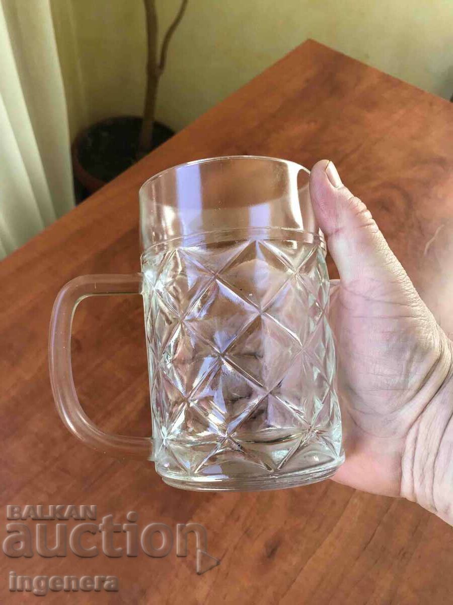 Auction MUG GLASS FOR BOZA FROM SOTSA-500 ML.-BULGARIA Auction MUG GLASS FOR BOZA FROM SOTSA-500 ML.-BULGARIA