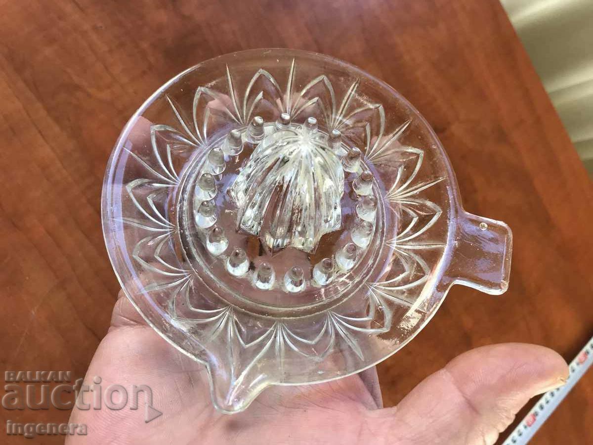 CITRUS JUICER THICK EMBOSSED GLASS with price 8.00 BGN | € 4.09