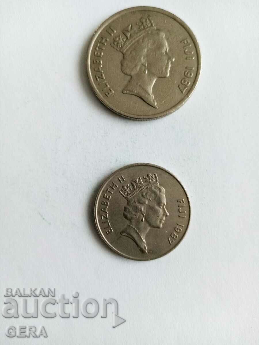 o mulțime de monede din Fiji