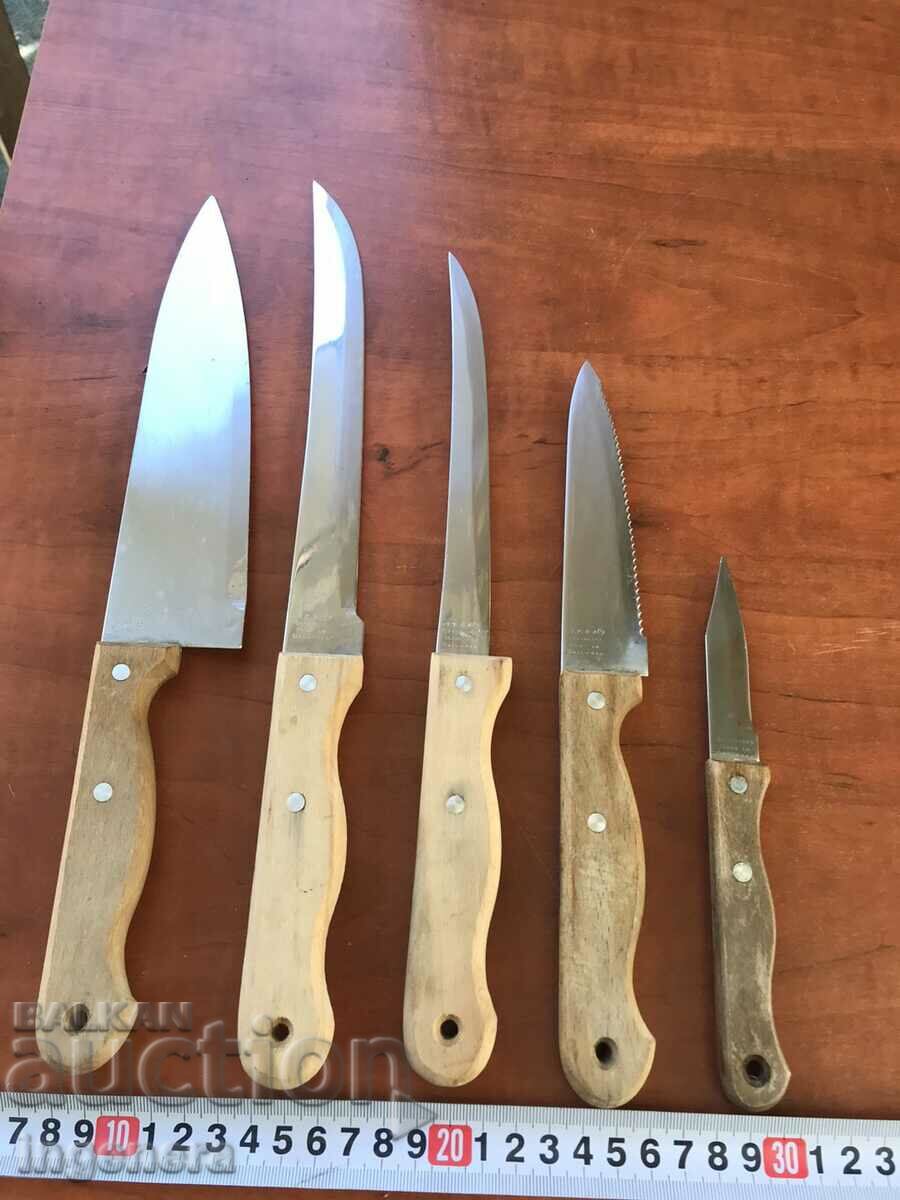 KNIFE SET KITCHEN KNIVES NEW BULGARIA-5 PCS.