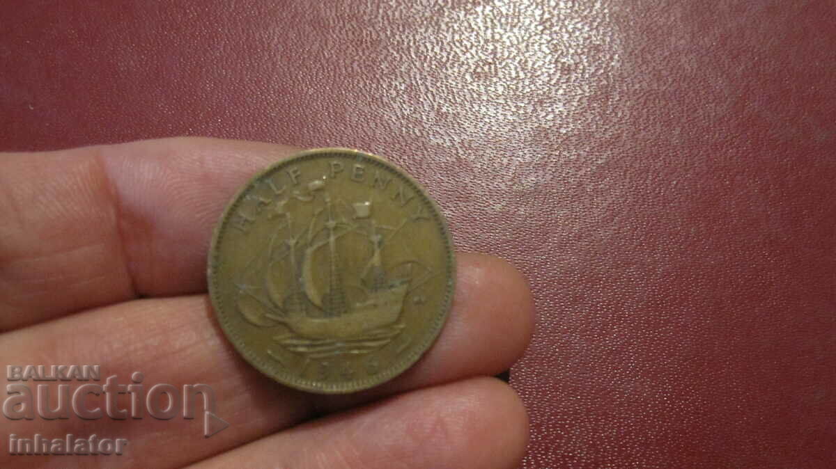 1946 1/2 penny George al 6-lea - VASA