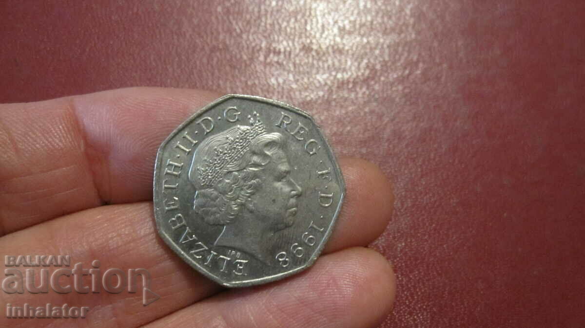 1998 50 pence Elizabeth