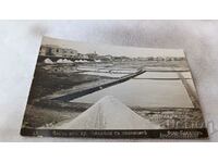 Пощенска картичка Анхиало Частъ от града със солниците 1930