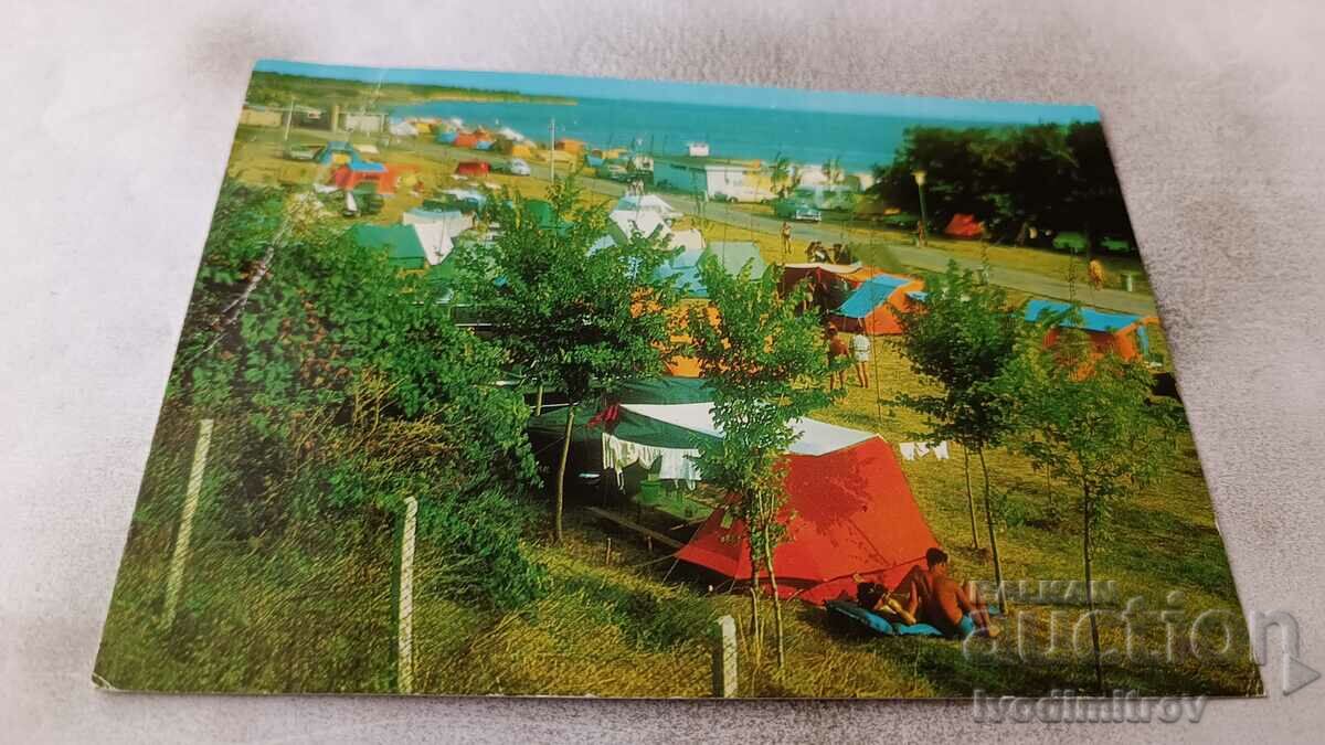 Postcard Pomorie Camping Europe 1973