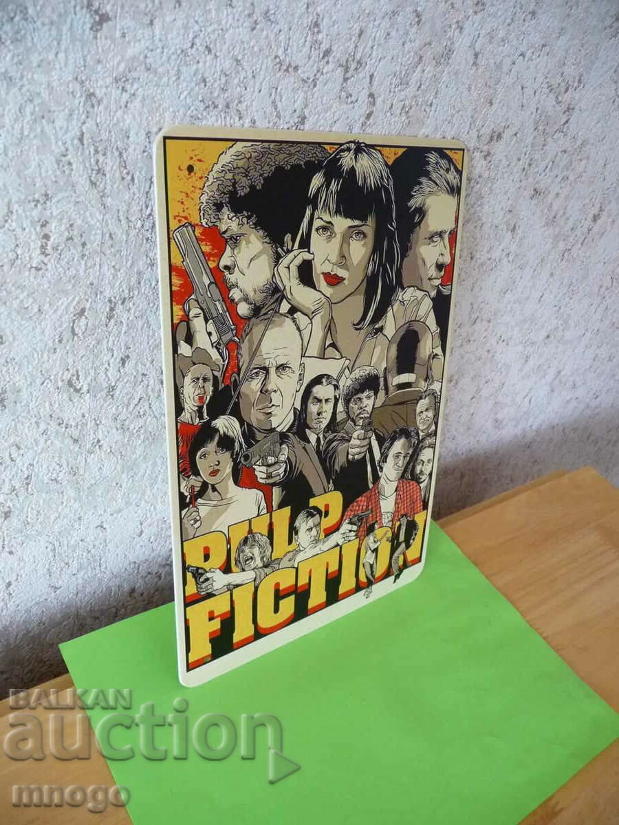 Metal Sign Crimenale Bruce Willis Travolta Tarantino movie with price 22.00 BGN | € 11.25 Metal Sign Crimenale Bruce Willis Travolta Tarantino movie with price 22.00 BGN | € 11.25