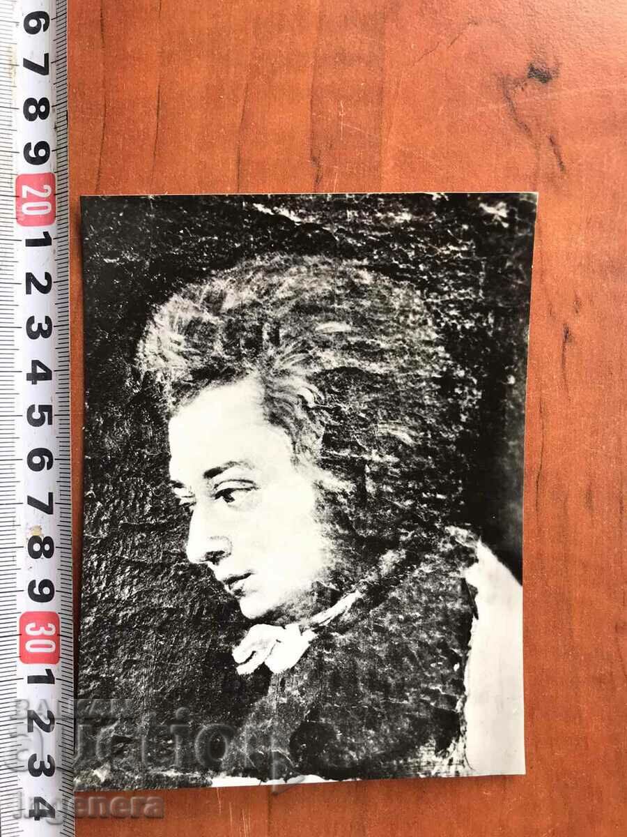 PHOTO CARD PHOTOGRAPH OF THE COMPOSER WOLFGANG A. MOZART