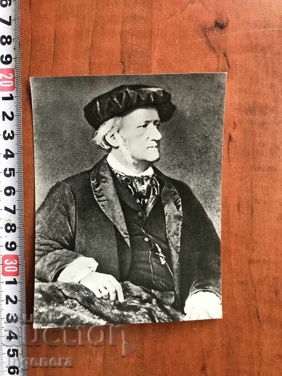 PHOTO CARD PHOTOGRAPH OF COMPOSER RICHARD WAGNER