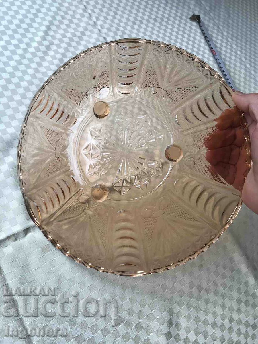 Delivery of FRUCTIERA BOWL THICK COLORED EMBOSSED GLASS BEAUTY