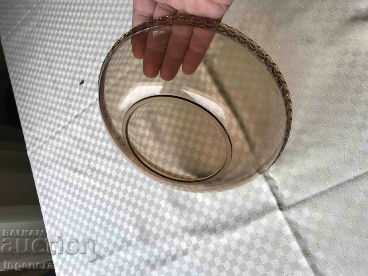 FRUCTIERA BOWL SALATIERA THICK COLORED EMBOSSED GLASS - 5 FRUCTIERA BOWL SALATIERA THICK COLORED EMBOSSED GLASS - 5