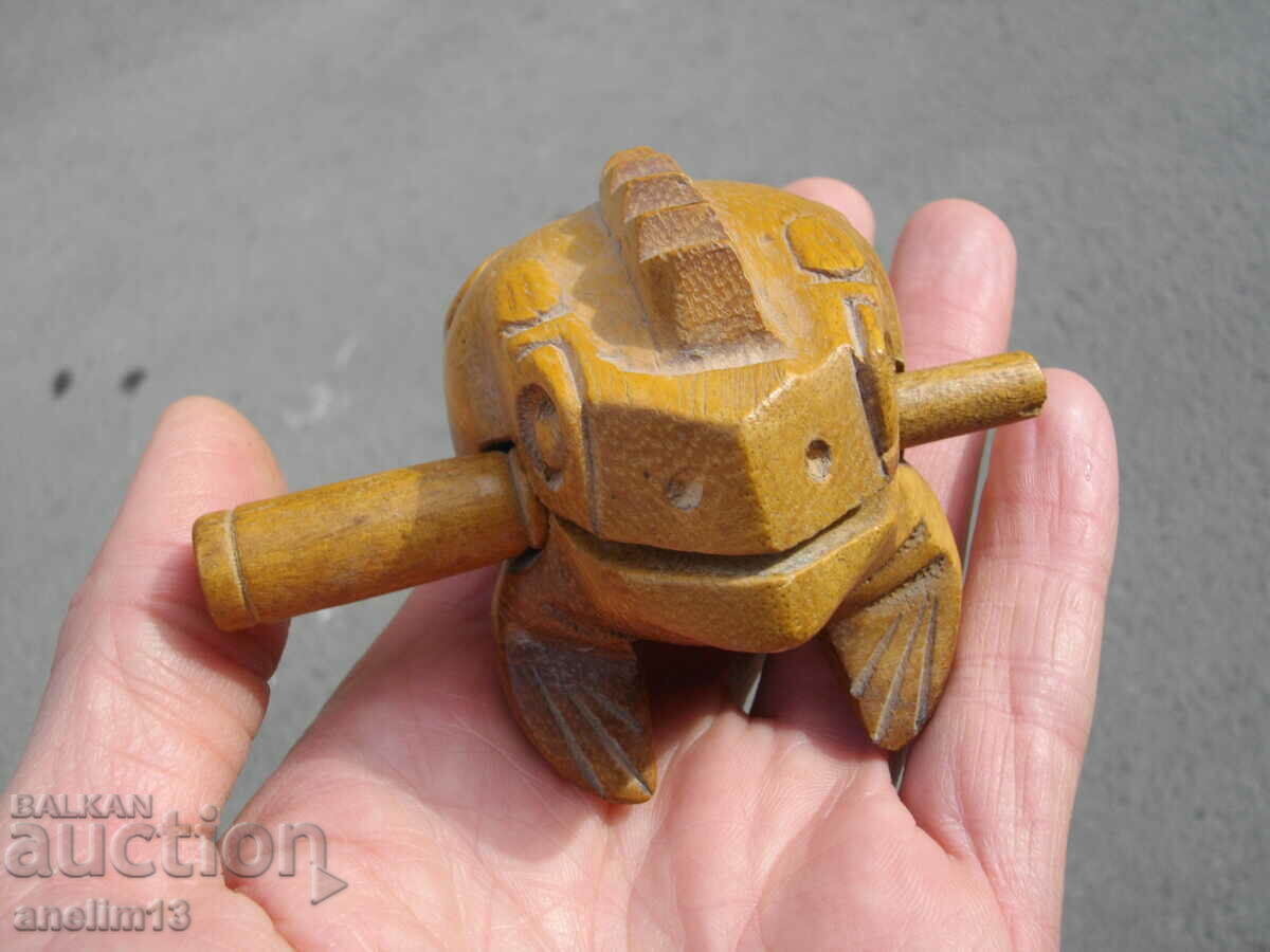 WOODEN TOY FROG FIGURE with price 25.00 BGN | € 12.78 WOODEN TOY FROG FIGURE with price 25.00 BGN | € 12.78