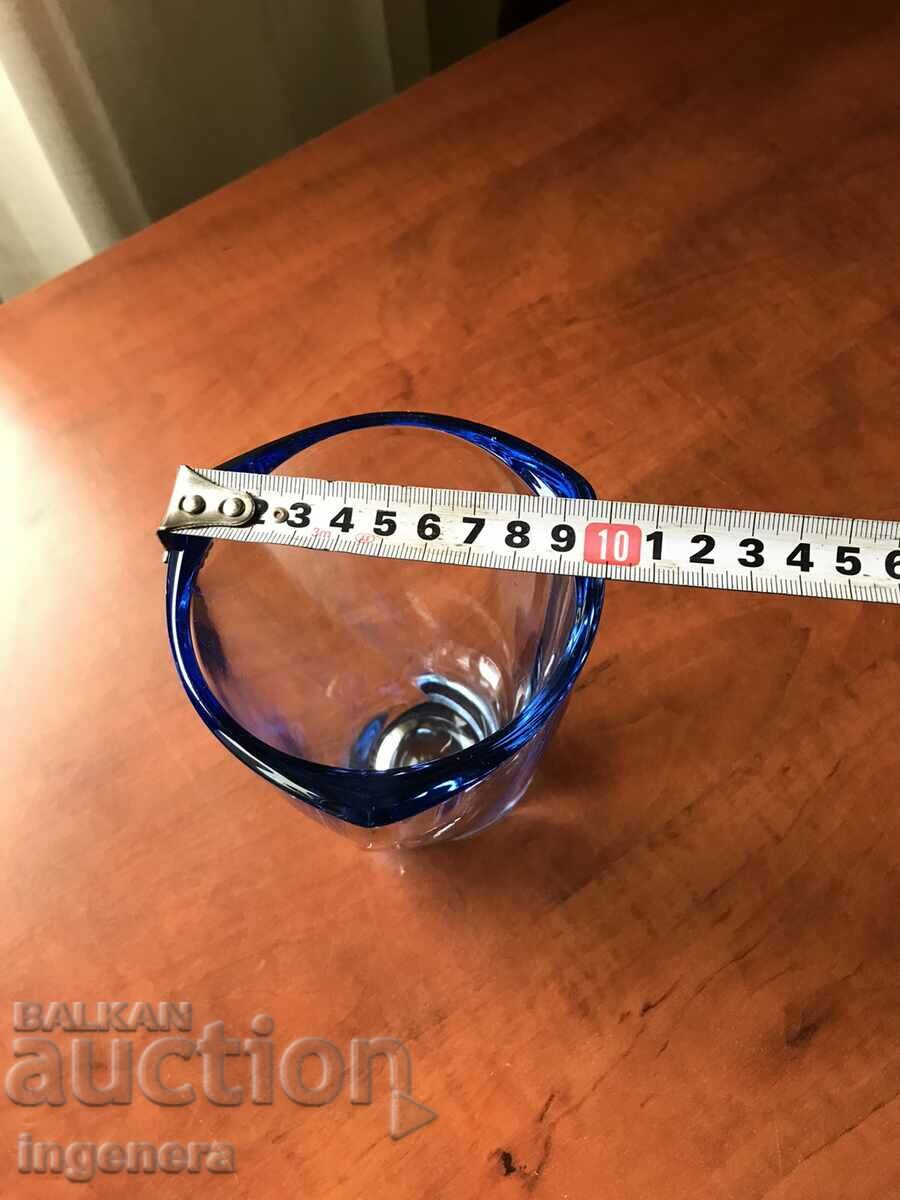 Auction  VASE VASE GLASS COLORED RELIEF THICK OF SOCA