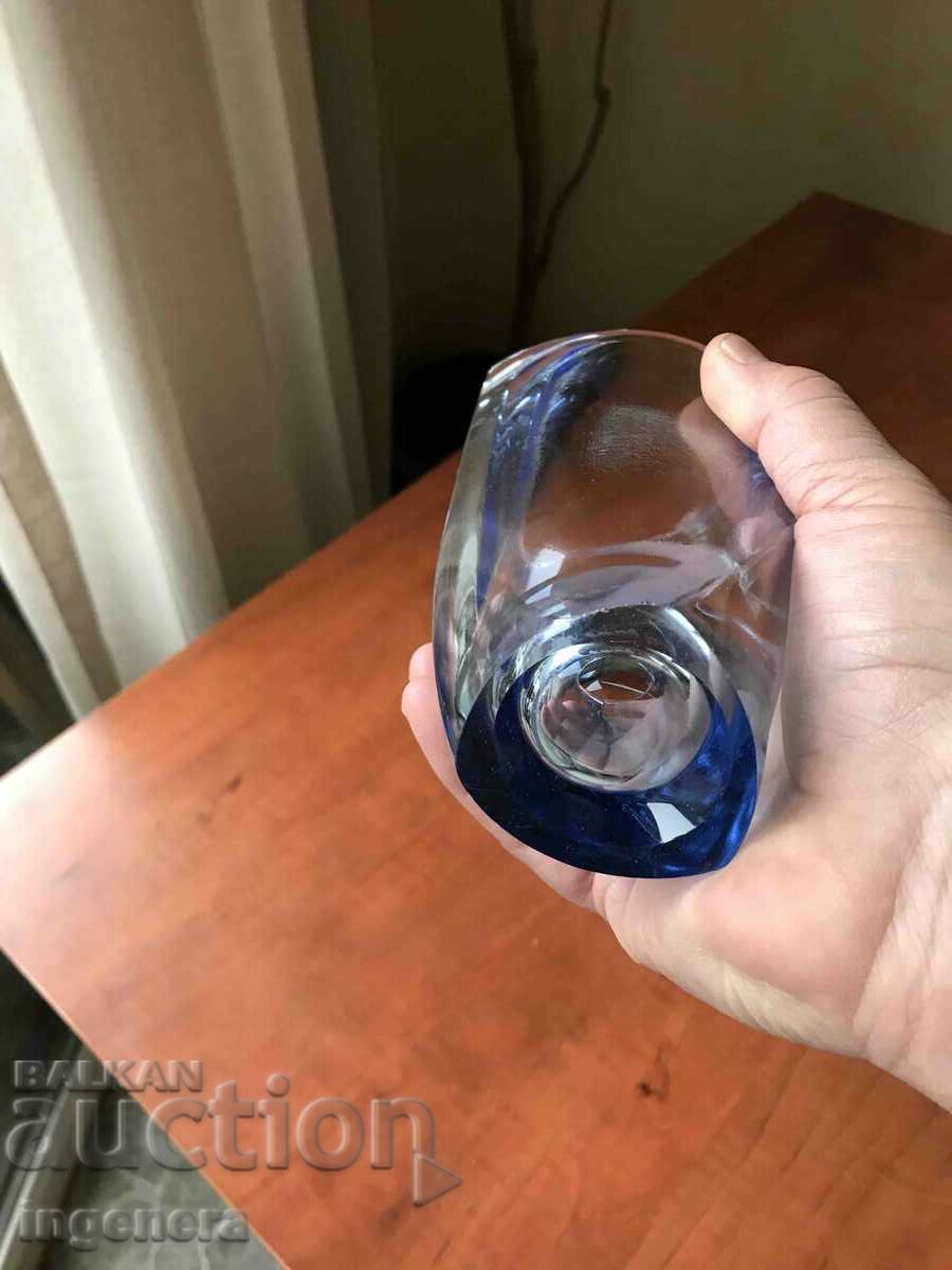 VASE VASE GLASS COLORED RELIEF THICK OF SOCA - 6