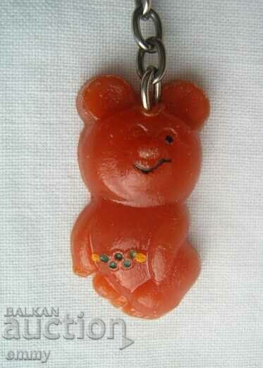 Keychain Misha the bear, Olympic Games Moscow 1980 with price 5.00 BGN | € 2.56