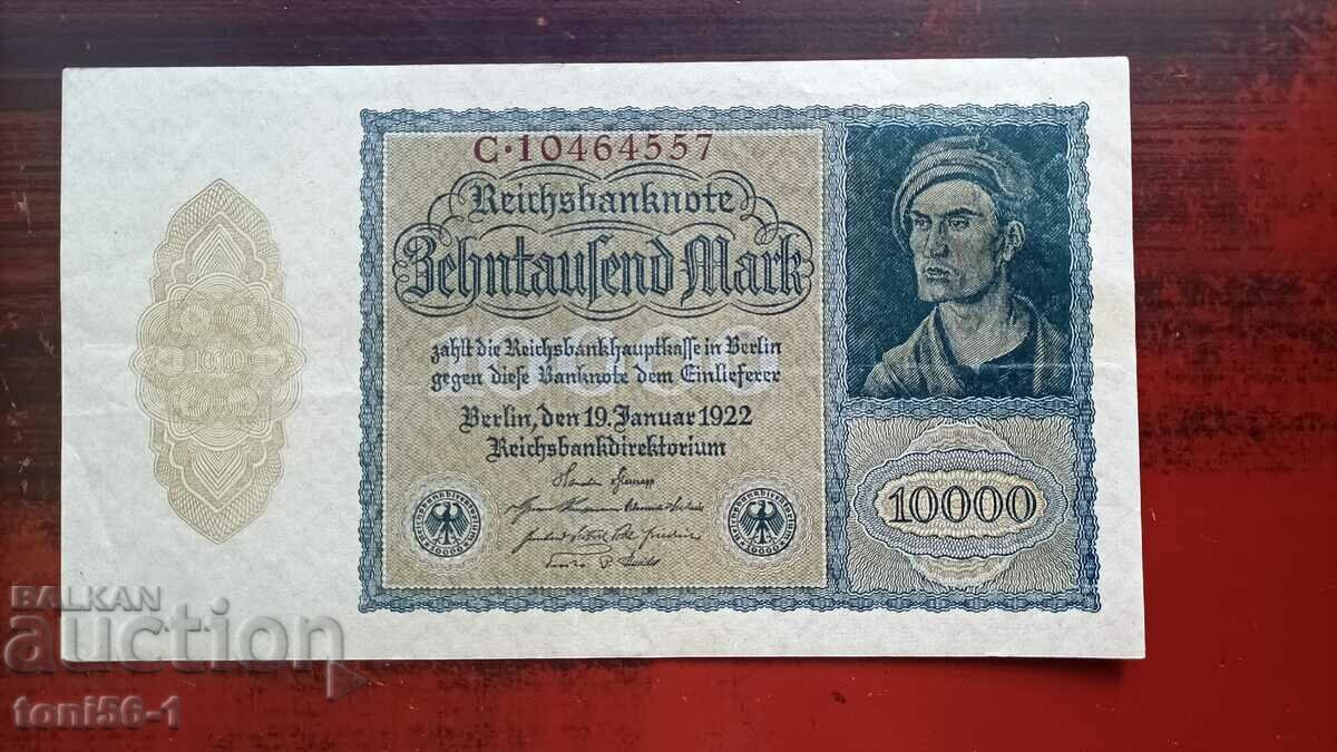 Γερμανία 10.000 μάρκα 19.01.1922 - βλέπε περιγραφή