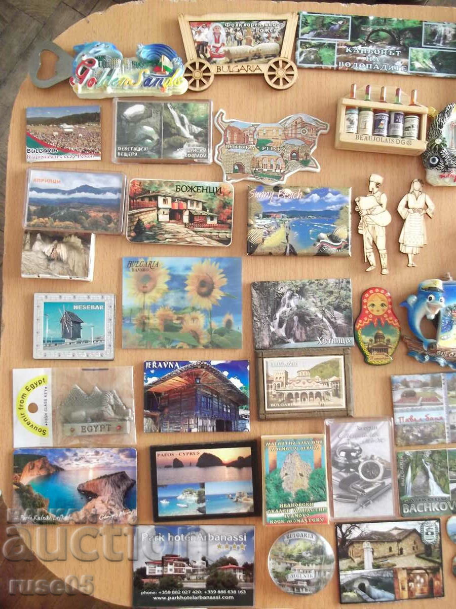 Lot of 66 pcs. fridge magnets with price 150.00 BGN | € 76.69