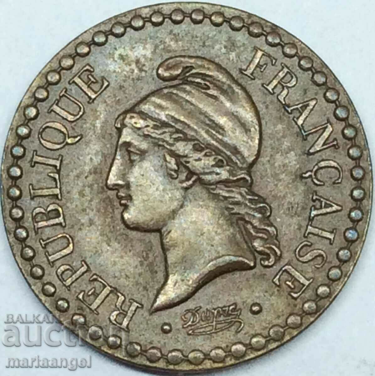 Франция 1 сантим 1849 бронз - рядка