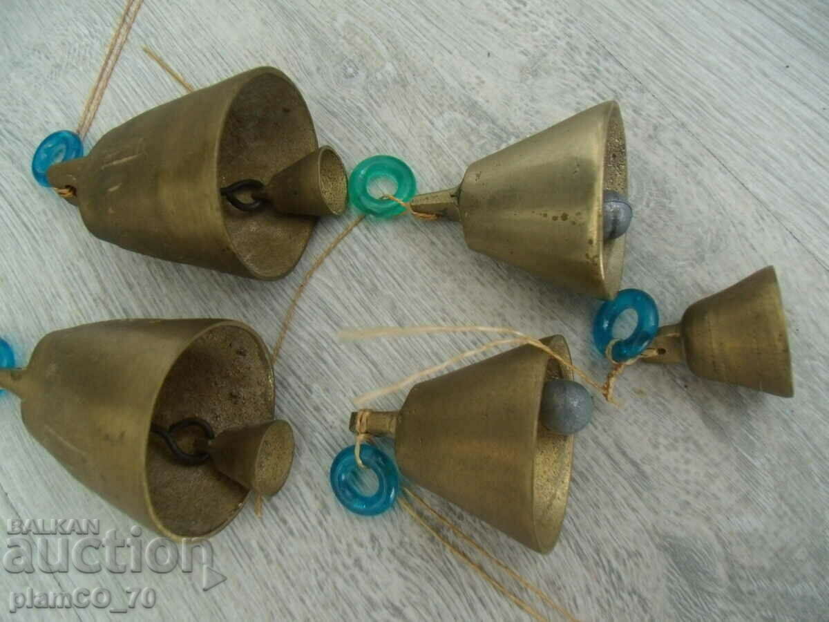 No.*7419 old bronze bells - lot 5 pieces - 5