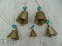 No.*7419 old bronze bells - lot 5 pieces