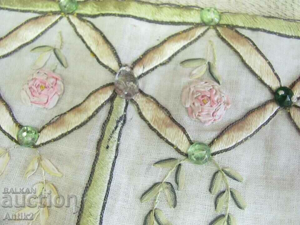 Auction 19th Century Book Case Folder Hand Embroidery Auction 19th Century Book Case Folder Hand Embroidery