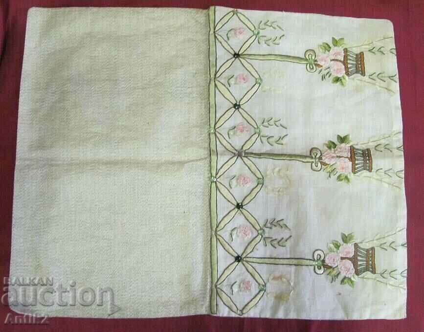 19th Century Book Case Folder Hand Embroidery