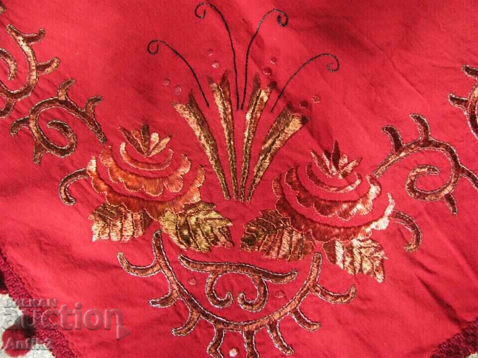 Delivery of 19th Century Hand Embroidered Table Cover Delivery of 19th Century Hand Embroidered Table Cover