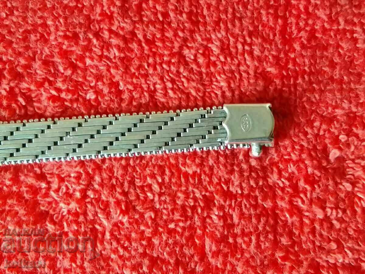 Old antique 19th century sterling silver 835 bracelet marked - 5