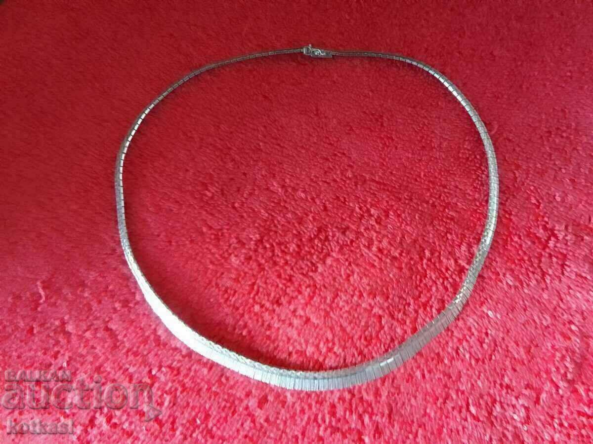 Old antique 19th century sterling silver necklace sample 835 - 7 Old antique 19th century sterling silver necklace sample 835 - 7