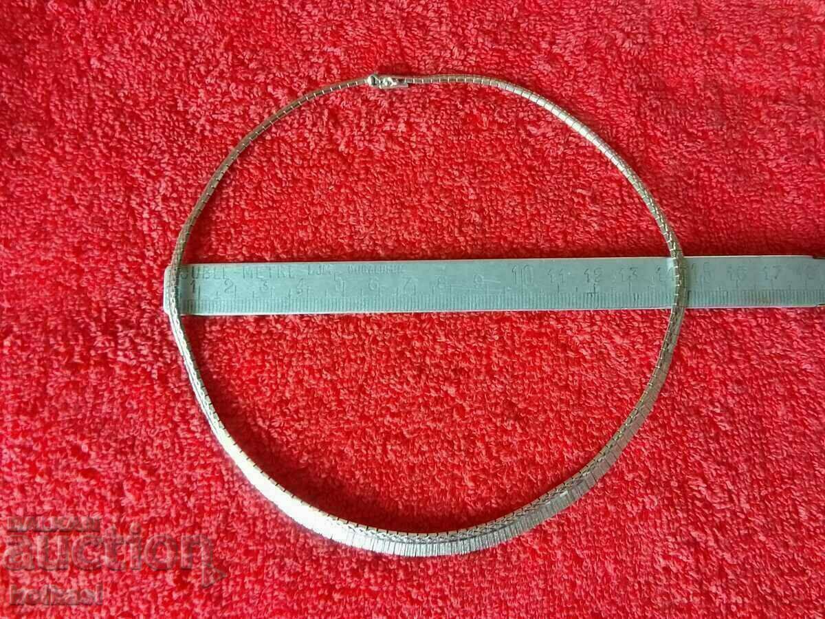 Old antique 19th century sterling silver necklace sample 835 Old antique 19th century sterling silver necklace sample 835