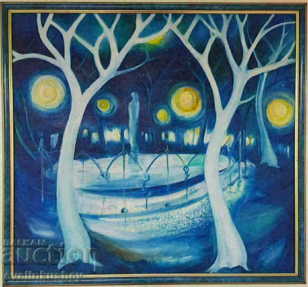 Large oil painting "On Stage" Boris Staykov with price 755.00 BGN | € 386.03 Large oil painting "On Stage" Boris Staykov with price 755.00 BGN | € 386.03