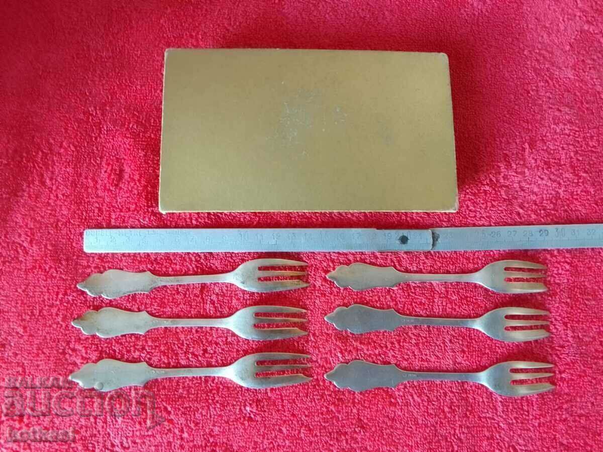 Old set of 6 service 19th century silver 800 forks - 5 Old set of 6 service 19th century silver 800 forks - 5