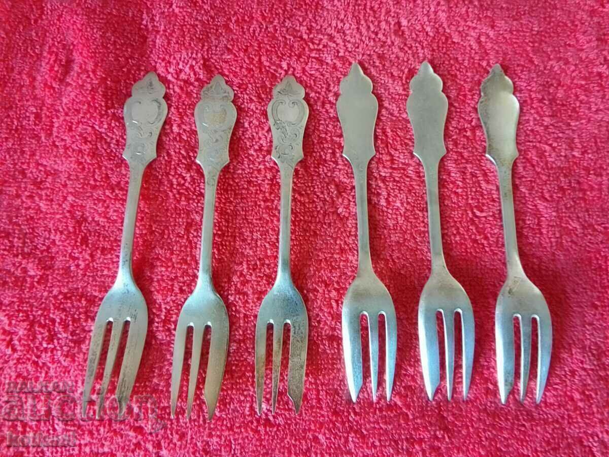 Old set of 6 service 19th century silver 800 forks - 7 Old set of 6 service 19th century silver 800 forks - 7