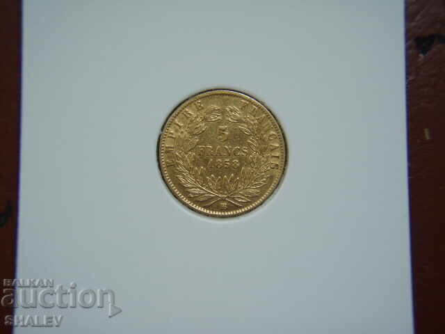 Auction 5 Francs 1858 BB France (5 Francs France) - XF/AU (gold) Auction 5 Francs 1858 BB France (5 Francs France) - XF/AU (gold)