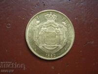 100 Francs 1882 Monaco (100 франка Монако) - AU/Unc (злато)