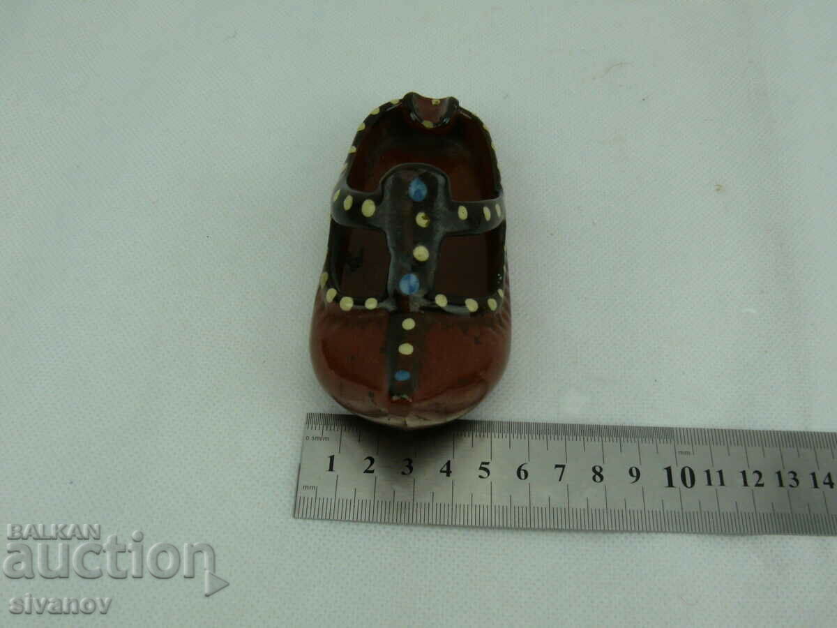 Παλιό κεραμικό τασάκι κυπαρίσσι #2289 - 6