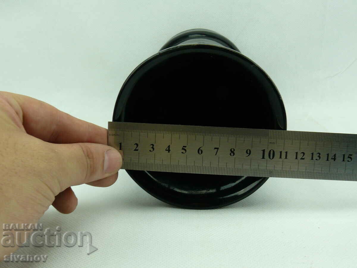 Old lacquered wooden fish vase #2300 - 7