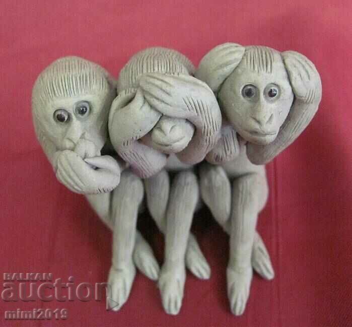 19th century Ceramic Figure - The Three Monkeys with price 80.00 BGN | € 40.90 19th century Ceramic Figure - The Three Monkeys with price 80.00 BGN | € 40.90