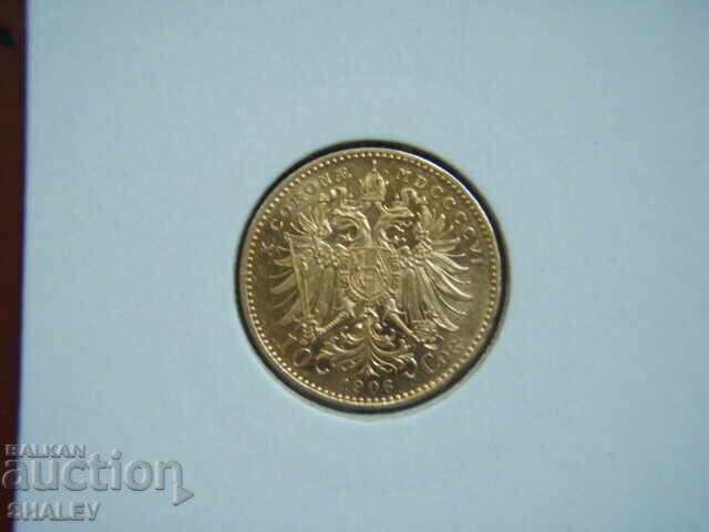 10 Corona 1906 Austria - AU+ (gold) with price 939.89 BGN | € 480.56