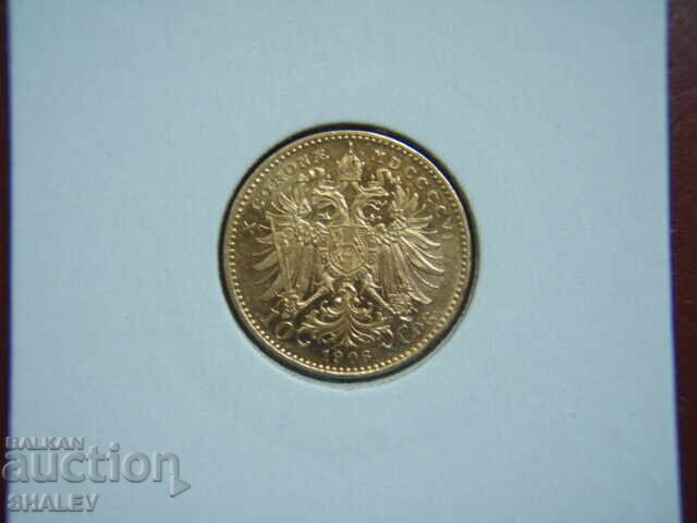 Delivery of 10 Corona 1906 Austria - AU+ (gold)