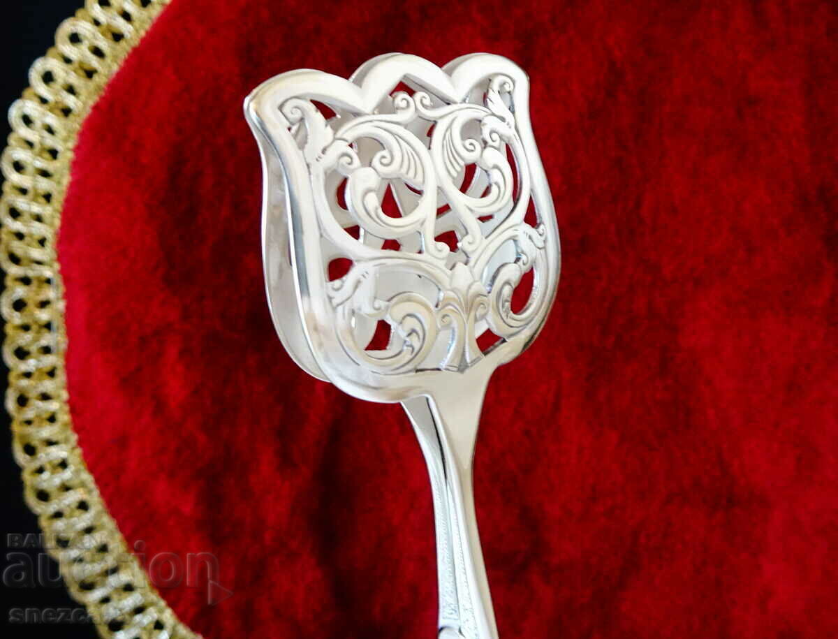 Silver plated serving clip, jewel. - 6 Silver plated serving clip, jewel. - 6