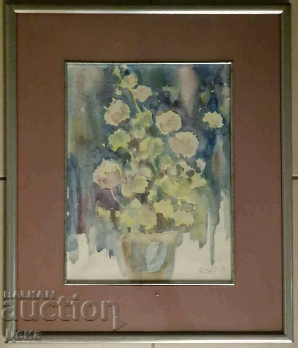 Nanette Baklayan watercolor 1990 Nanette Baklayan watercolor 1990